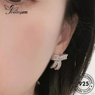 Jewelrypalace สร้อยคอเงิน 925 ประดับโบว์ เพชรโมอิส สําหรับผู้หญิง S569