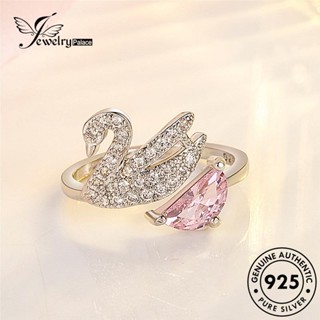 Jewelrypalace ของแท้ สร้อยคอเงิน 925 ประดับเพชรคริสตัล รูปหงส์ สีทอง สําหรับผู้หญิง S6