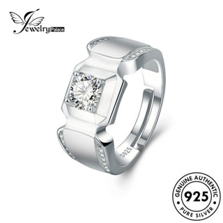 Jewelrypalace แหวนเพชรโมอิส เงิน 925 สําหรับผู้ชาย R395