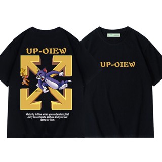 OFF WHITE เสื้อยืดแขนสั้น ทรงหลวม สีขาว แฟชั่นฤดูร้อน สไตล์ยุโรป และอเมริกา 2023