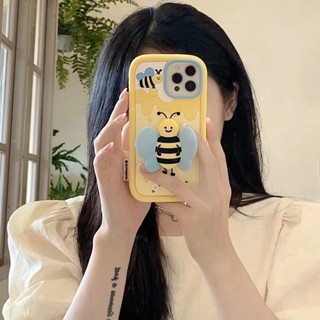 เคสซิลิโคนนิ่ม ลายการ์ตูนผึ้ง 3D กันตก สําหรับ iPhone14 14 Pro Max 14 Pro iPhone13 Pro Max 13 Pro iPhone13 iPhone12 12 Pro Max 12 Pro iPhone 11