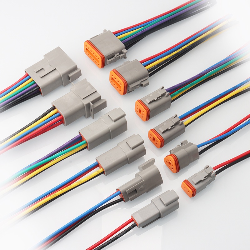 ตัวเชื่อมต่อสายไฟ DT06-2S ตัวผู้ ตัวเมีย กันน้ํา 24 ชั่วโมง พร้อมสายเคเบิล สําหรับรถยนต์ DT04-2P