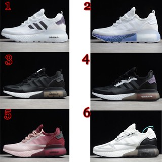 จริง 100 % ของแท้ ZX 2K Boost รองเท้าวิ่งกีฬาลำลองกันกระแทกป๊อปคอร์นใหม่ 9 สี