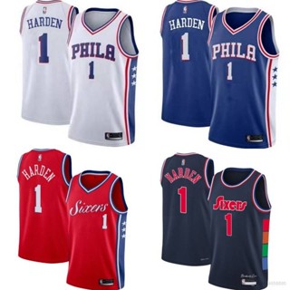 เสื้อกีฬาบาสเก็ตบอลลําลอง รุ่น Philadelphia 76ers Harden NBA Jersey พลัสไซซ์ สไตล์คลาสสิก 266023