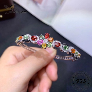 Jewelrypalace สร้อยข้อมือเงิน 925 ประดับคริสตัล หลากสี สําหรับผู้หญิง B518