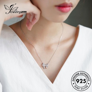 Jewelrypalace สร้อยคอเงิน 925 ประดับโบว์ เพชรโมอิสน่ารัก ของแท้ สําหรับผู้หญิง N198