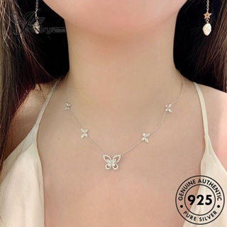 Jewelrypalace สร้อยคอเงิน 925 จี้รูปผีเสื้อ ประดับเพชรโมอิส เครื่องประดับแฟชั่น สําหรับผู้หญิง N1009