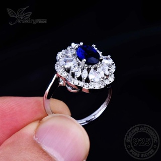 Jewelrypalace แหวนเงิน 925 ประดับไพลิน ลายดอกไม้ สําหรับผู้หญิง R1843