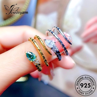 Jewelrypalace แหวนเพชร โมอิส งู งู สร้างสรรค์ สีทอง สีเงิน สําหรับผู้หญิง 925 R2085