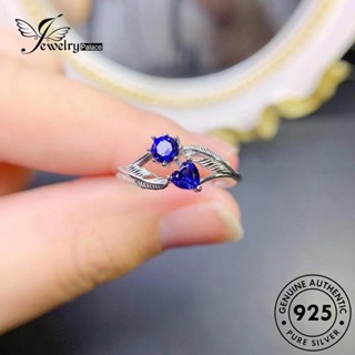 Jewelrypalace แหวนเงิน 925 รูปขนนก ประดับไพลิน สไตล์เรโทร สําหรับผู้หญิง R2089