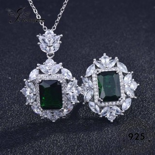 Jewelrypalace ชุดสร้อยคอเงิน 925 ประดับคริสตัล หรูหรา สําหรับผู้หญิง S423