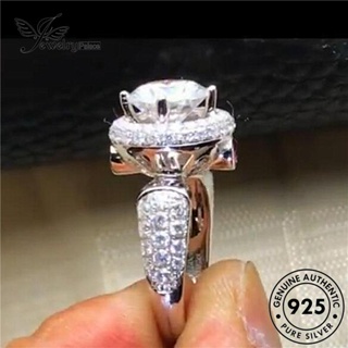 Jewelrypalace แหวนเงิน 925 ประดับเพชรโมอิส แฟชั่น สําหรับผู้หญิง R1140