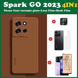 4in1 เคสโทรศัพท์ ซิลิโคนนิ่ม กันกระแทก ลาย Tecno Spark GO 2023 Tecno Spark GO 2023