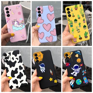 เคสโทรศัพท์มือถือ ซิลิโคนนิ่ม TPU ลายการ์ตูนวัวนักบินอวกาศน่ารัก สีแคนดี้ สําหรับ Samsung Galaxy M14 2023 M14 5G SM-M146B