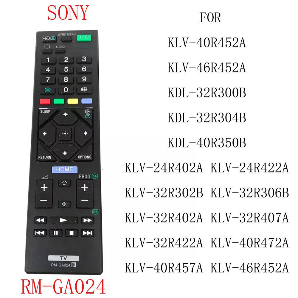ใหม่เปลี่ยนรีโมทคอนโทรลทีวี RM-GA024 สําหรับ Sony Bravia TV RMT-TX111P KLV-46R452A KDL-32R300B KDL-3