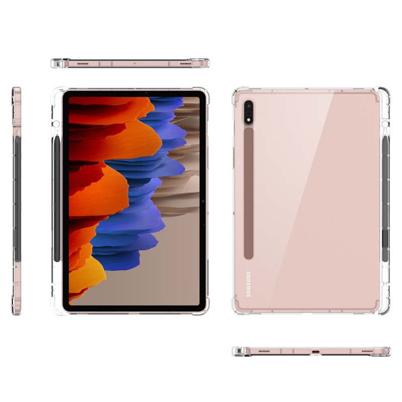 เคสแท็บเล็ต TPU กันกระแทก พร้อมช่องใส่ดินสอ สําหรับ Samsung Galaxy Tab S8 S7 Plus FE Ultra A8 2022 A