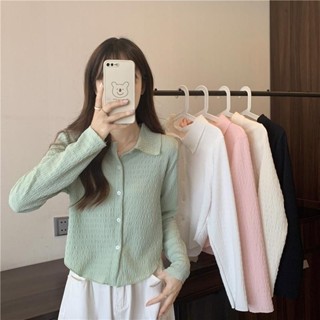 เสื้อยืดโปโล แขนยาว แบบเข้ารูป เข้ากับทุกการแต่งกาย สําหรับผู้หญิง