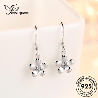 Jewelrypalace ต่างหู คริสตัล เพชร สีชมพูกุหลาบ เงิน 925 E478