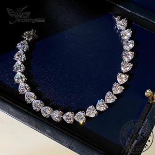 Jewelrypalace สร้อยข้อมือเงิน 925 ประดับเพชรโมอิส เครื่องประดับ สําหรับผู้หญิง B296