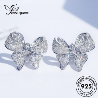 Jewelrypalace Moissanite ต่างหูสตั๊ด เงิน 925 ประดับเพชร โบว์ สําหรับผู้หญิง E147