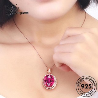 Jewelrypalace สร้อยคอเงิน 925 จี้ทับทิม ไข่ทอง เครื่องประดับแฟชั่น สําหรับผู้หญิง N325