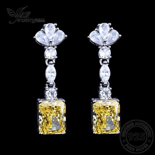 Jewelrypalace Citrine สร้อยคอเงิน 925 ประดับเพชร ทรงสี่เหลี่ยม สําหรับผู้หญิง S343