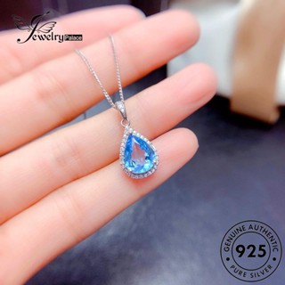 Jewelrypalace ของแท้ สร้อยคอเงิน 925 S432 จี้รูปหยดน้ํา สีทอง สร้างสรรค์ สําหรับผู้หญิง