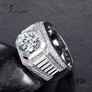 Jewelrypalace แหวนเพชรโมอิส เงิน 925 แฟชั่น สําหรับผู้หญิง R51