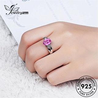 Jewelrypalace แหวนเงิน 925 ประดับเพชรคริสตัล สีชมพู น่ารัก สําหรับผู้หญิง R122