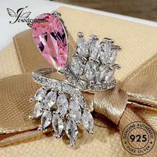 Jewelrypalace แหวนเงิน 925 ประดับเพชรโมอิส สร้างสรรค์ สําหรับผู้หญิง R918