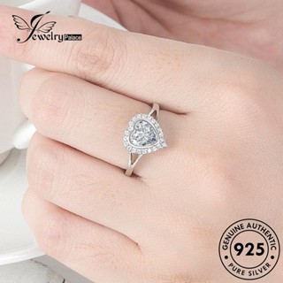 Jewelrypalace Moissanite แหวนเพชรโมอิส เงิน 925 รูปหัวใจ สไตล์คลาสสิก สําหรับผู้หญิง R1010