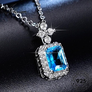 Jewelrypalace สร้อยคอเงิน 925 ประดับเพชร ทรงสี่เหลี่ยม แฟชั่น สําหรับผู้หญิง N67