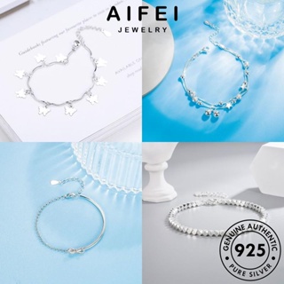 AIFEI JEWELRY แฟชั่น ต้นฉบับ Silver 925 กำไลข้อมือ ผู้หญิง เครื่องประดับ กำไล เกาหลี มอยส์ซาไนท์ไดมอนด์ เครื่องประดับ เงิน แท้ เรียบง่าย ผู้หญิง M054