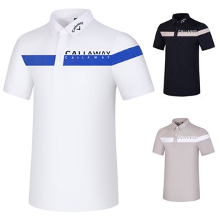 Callaway GOLF เสื้อยืดแขนสั้น ระบายอากาศ แบบแห้งเร็ว เข้าได้กับทุกชุด สําหรับผู้ชาย T23108
