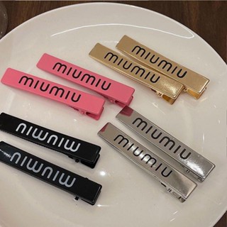 [พร้อมส่ง] กิ๊บติดผมโลหะ ลายตัวอักษรน่ารัก เรียบง่าย เครื่องประดับ สําหรับผู้หญิง