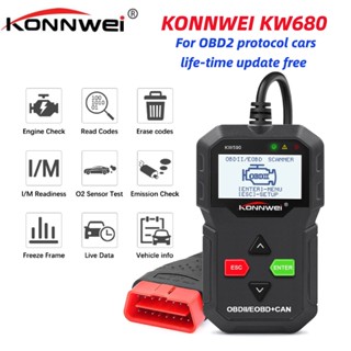 Konnwei KW590 เครื่องสแกนเนอร์อ่านโค้ดรถยนต์ OBD2 PK ELM327 V1.5 CR3001