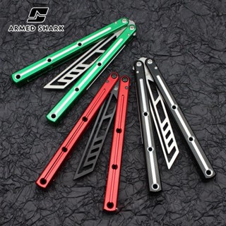 Balisong มีดบาลิซอง มีดผีเสื้อ มีดควง มีดซ้อม สำหรับซ้อมควง อย่างดี อลูมิเนียมอัลลอยด์ ไม่มีคมสำหรับฝึกควง Kraken V3 7S