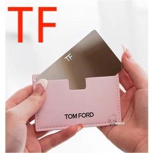 Tf Tom Ford Limited กระจกแต่งหน้า สองด้าน แบบพกพา หลายสี เคสหนัง