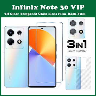 3in1 Infinix Note 30 VIP กระจกนิรภัย Infinix Note 30 VIP ป้องกันการแอบมอง ความเป็นส่วนตัว ฟิล์มเซรามิค และฟิล์มด้านหลัง Infinix Note 30 ฟิล์มกันรอยหน้าจอ + ฟิล์มเลนส์ + ฟิล์มด้านหลัง