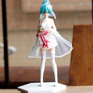 &lt; This Months Special Offer &gt; โมเดลฟิกเกอร์ Hatsune miku miku สีขาว สําหรับตกแต่งชุดแต่งงาน ของขวัญวันเกิด