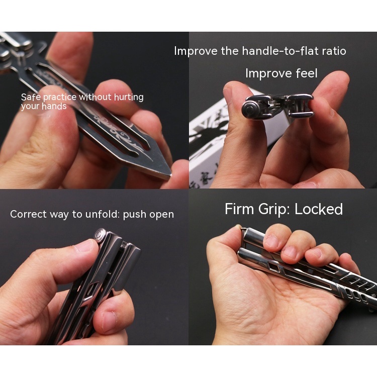 YY4 Flipping ของเล่นบาลิซอง มีดบาลิซอง มีดควง มีดซ้อม หวีควง สำหรับการฝึกควง มีดควง มีดบาลิซอง แบบซ้อม มีดบาลิซองไม่คม