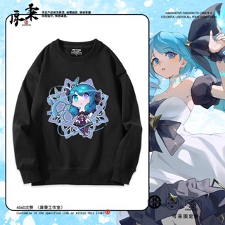 ((Little Fresh No Velvet Added) LOL League of Legends Game Spirit Rowa Gwen Merchandise เสื้อกันหนาว คอกลม แฟชั่นฤดูใบไม้ร่วง ฤดูหนาว สําหรับผู้ชาย และผู้หญิง