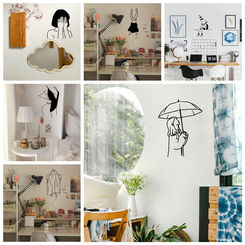 สติกเกอร์ไวนิลลายอนิเมะแบบสร้างสรรค์ ใช้ตกแต่งห้องนอนให้น่าสนุก