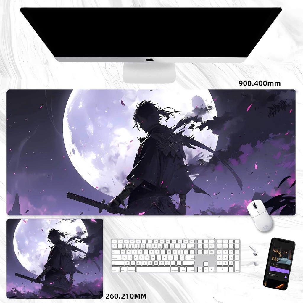 [70 * 30 ซม.] สไตล์จีน ศิลปะการต่อสู้ แผ่นรองเมาส์ สไตล์หมึก อะนิเมะ สุดเท่ เกมชาย หญิง อะนิเมะ เกมมิ่ง หอพัก อินเตอร์เน็ต คาเฟ่ คีย์บอร์ด