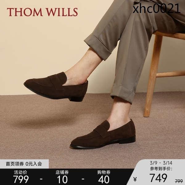 . Thomwills รองเท้าโลฟเฟอร์ลําลอง หนังนิ่ม สวมหุ้มข้อ สไตล์อังกฤษ เหมาะกับฤดูร้อน สําหรับผู้ชาย