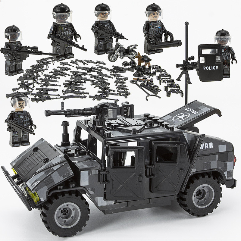 โมเดลฟิกเกอร์ Lego SWAT Riot Transporter SWAT Panther ขนาดเล็ก ของเล่นสําหรับเด็ก