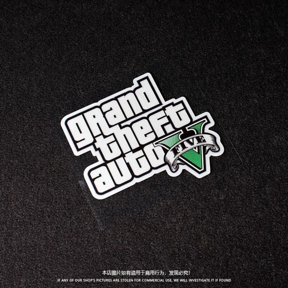 [สติกเกอร์ใหม่] สติกเกอร์สะท้อนแสง GTA5 Give He Loves 5 R Star Game สําหรับติดตกแต่งรถยนต์