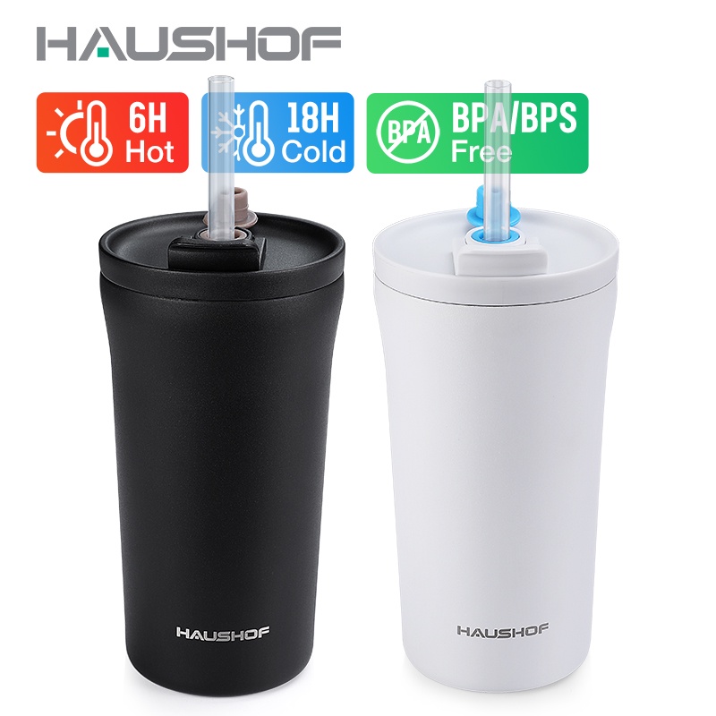 Haushof แก้วมักสุญญากาศ สเตนเลส มีฉนวนกันความร้อน และเย็น ขนาด 500 มล. 17 ออนซ์