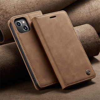 High Quality Flip Case For iP 13 12 11 14 Pro Max 14 Plus XR XS X Premium Leather Foldable Flip Magnet Card