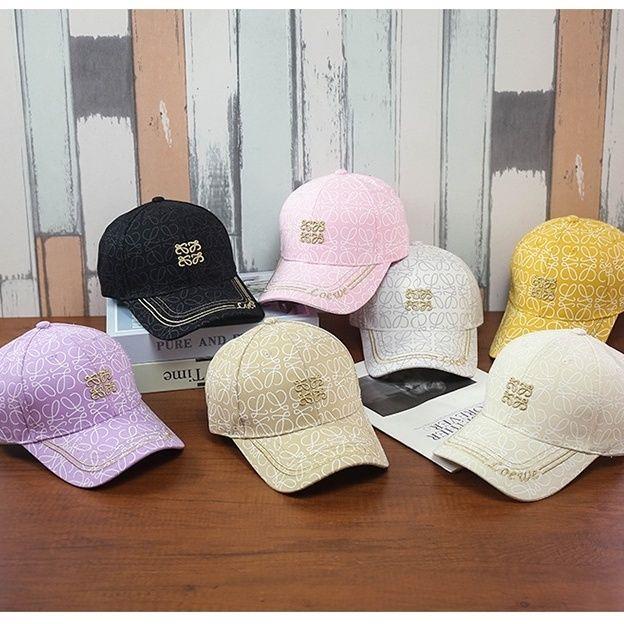 Loewe หมวกเบสบอล ปักลายตัวอักษร Loewe กันแดด สีม่วง สไตล์เกาหลี แฟชั่นฤดูใบไม้ผลิ สําหรับผู้ชาย และผู้หญิง